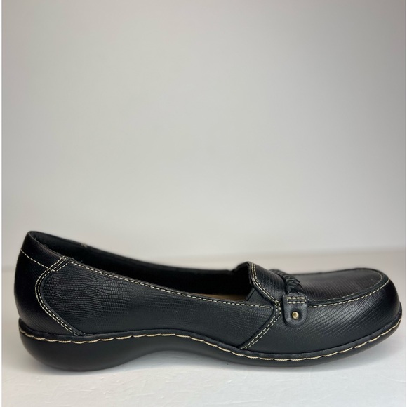 Clark’s Women's Ashland Step Loafer Sz 10M Black Leather 64580 Superb Clean! - Picture 3 of 14